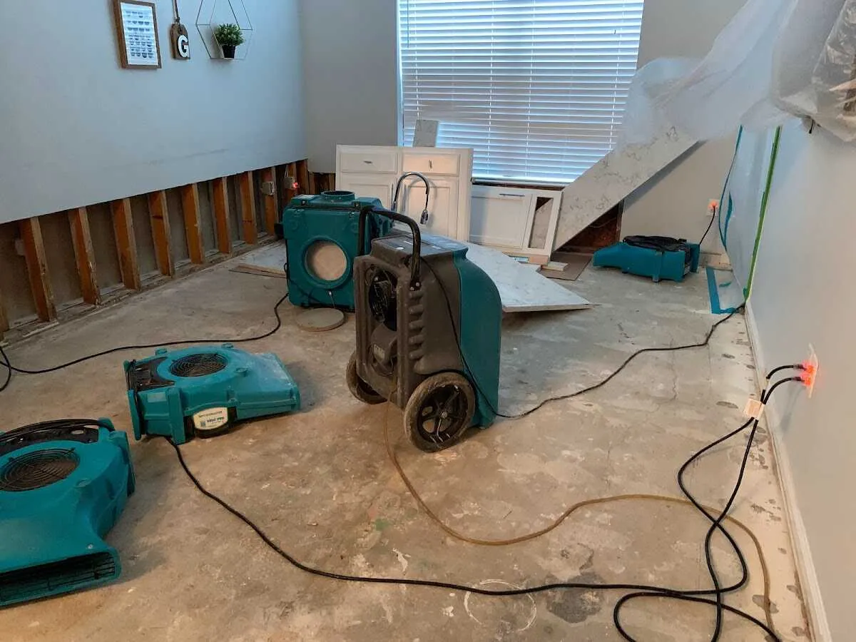 Dehumidifier in flood-cut room for Water Extraction & Removal in Tamaqua